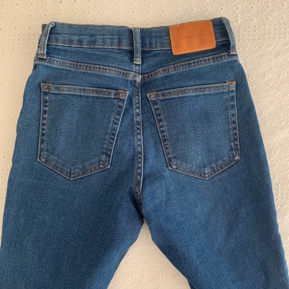 Everlane Authentic Stretch High-Rise Skinny, 24 Ankle, Mid Blue - Picture 5 of 10